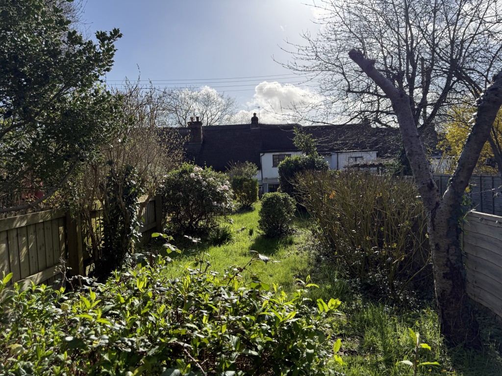 Lot: 26 - TWO-BEDROOM COTTAGE FOR IMPROVEMENT IN POPULAR DEVON VILLAGE - Rear Garden
